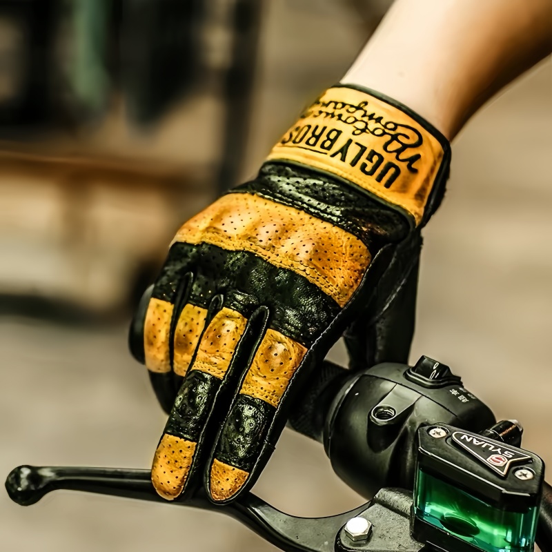 Horse Riding Glove - Uglybros Unisex Rękawice Motocyklowe z Prawdziwej