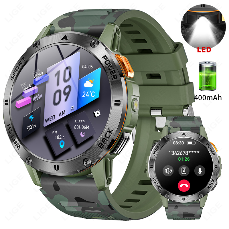 LIGE 400mAh Męski Smartwatch K – Outdoor Sport Day recenzja i cena